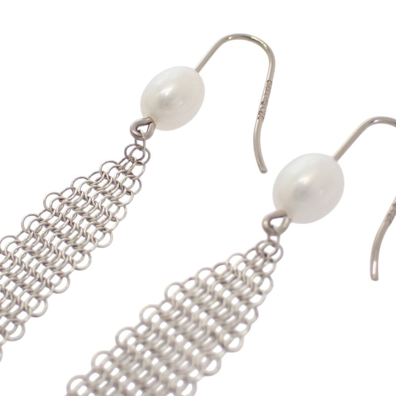 ティファニー TIFFANY&Co. メッシュ タッセル 60145952 ピアス シルバー925 パール シルバー レディース【中古】【Aランク】