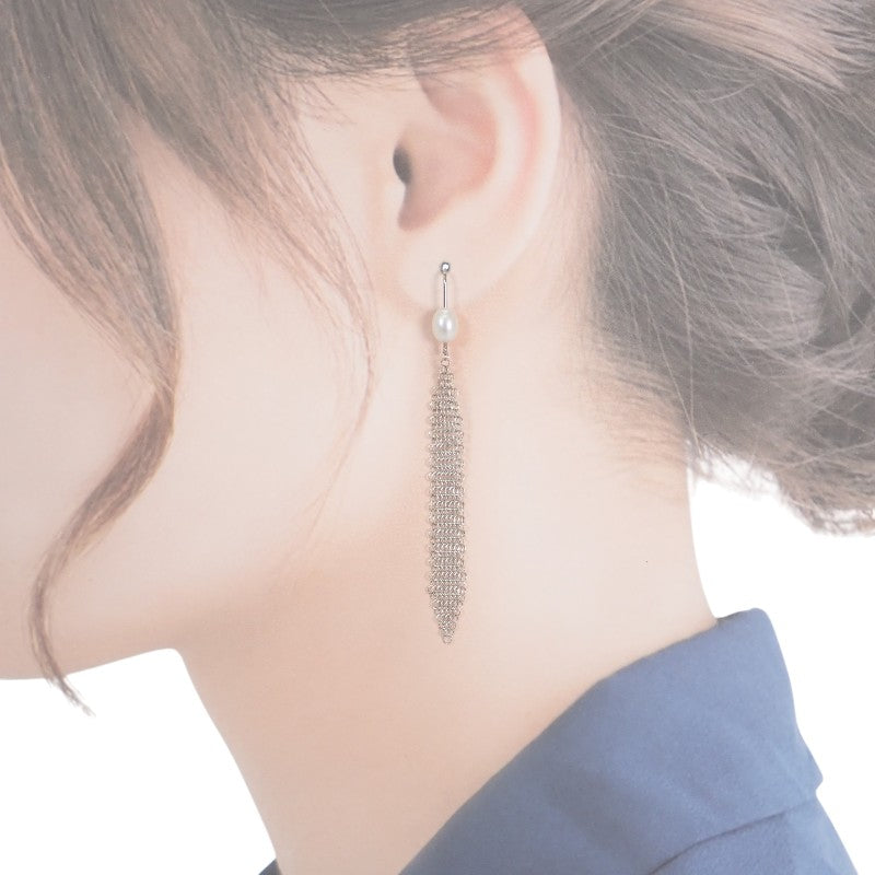 ティファニー TIFFANY&Co. メッシュ タッセル 60145952 ピアス シルバー925 パール シルバー レディース【中古】【Aランク】