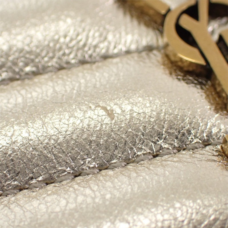 SAINT LAURENT 聖羅蘭 BABY LOUP 鍊帶肩背包 手拿包 657495 肩背包 皮革 金色 女款【中古】【A級品】