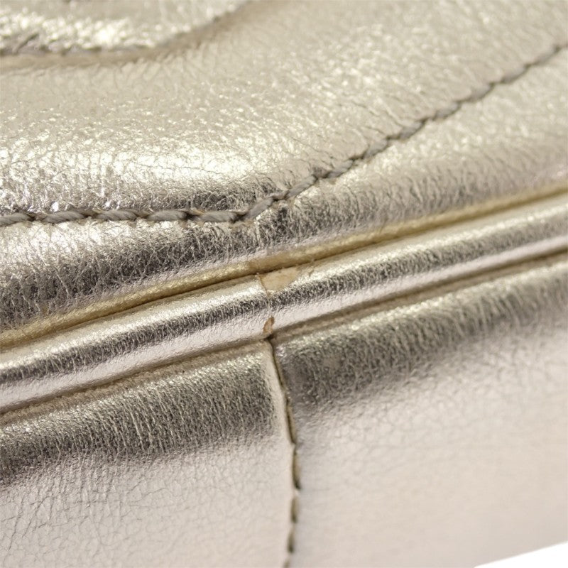 SAINT LAURENT 聖羅蘭 BABY LOUP 鍊帶肩背包 手拿包 657495 肩背包 皮革 金色 女款【中古】【A級品】