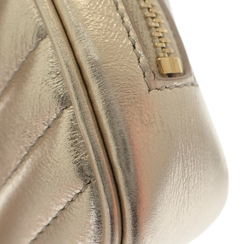 【Aランク】サンローラン SAINT LAURENT ベイビールー チェーンショルダーバッグ ポーチ 657495 ショルダーバッグ 2WAYバッグ レザー ゴールド ゴールド金具 レディース【ISEYA】