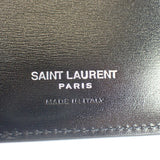 サンローラン SAINT LAURENT カサンドラカードホルダー マネークリップ付き二つ折り 4856300SX0E1000 カードケース カーフ ブラック レディース メンズ【中古】【Aランク】