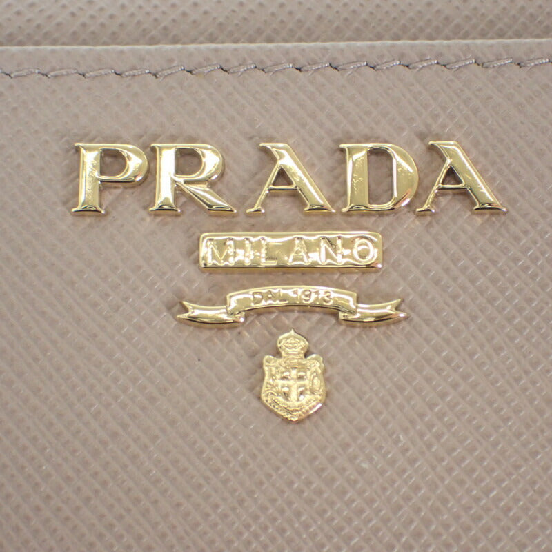プラダ PRADA L字ファスナー 小銭入れ 1ML025 コインケース サフィアーノ シプリア ピンクベージュ レディース【中古】【Aランク】
