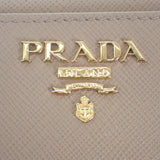 プラダ PRADA L字ファスナー 小銭入れ 1ML025 コインケース サフィアーノ シプリア ピンクベージュ レディース【中古】【Aランク】