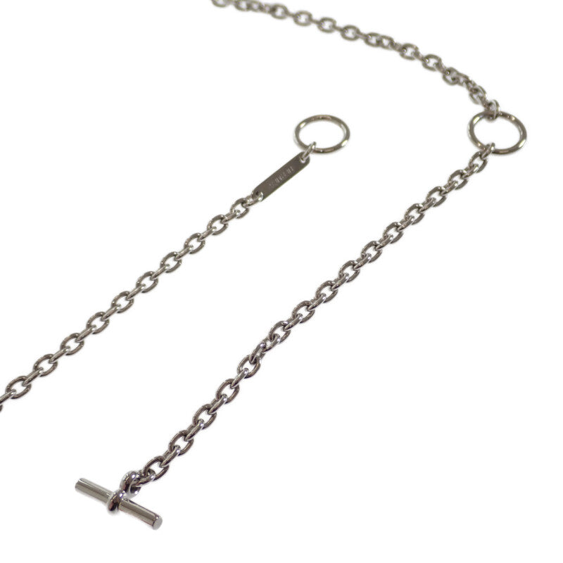 エルメス HERMES カルーゼル H077325 ネックレス メタル バッファローホーン シルバー ブルー ブラック レディース メンズ【中古】【SAランク】