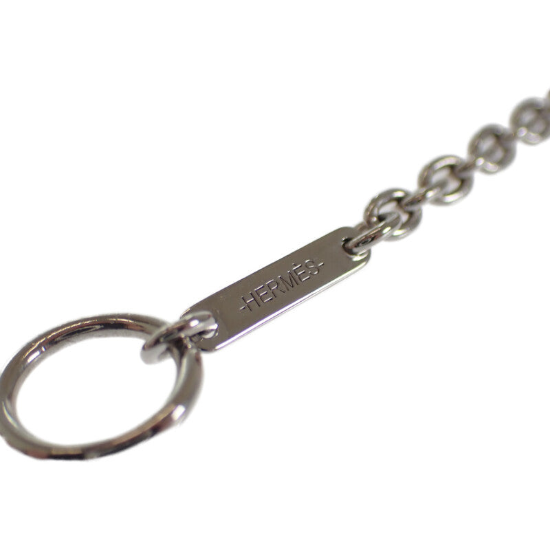 エルメス HERMES カルーゼル H077325 ネックレス メタル バッファローホーン シルバー ブルー ブラック レディース メンズ【中古】【SAランク】