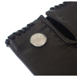 エルメス HERMES ハートグローブ H232012G01070 手袋 ラムスキン アニョー・グラッセ ブラック シルバー金具 7 レディース【中古】【Sランク】