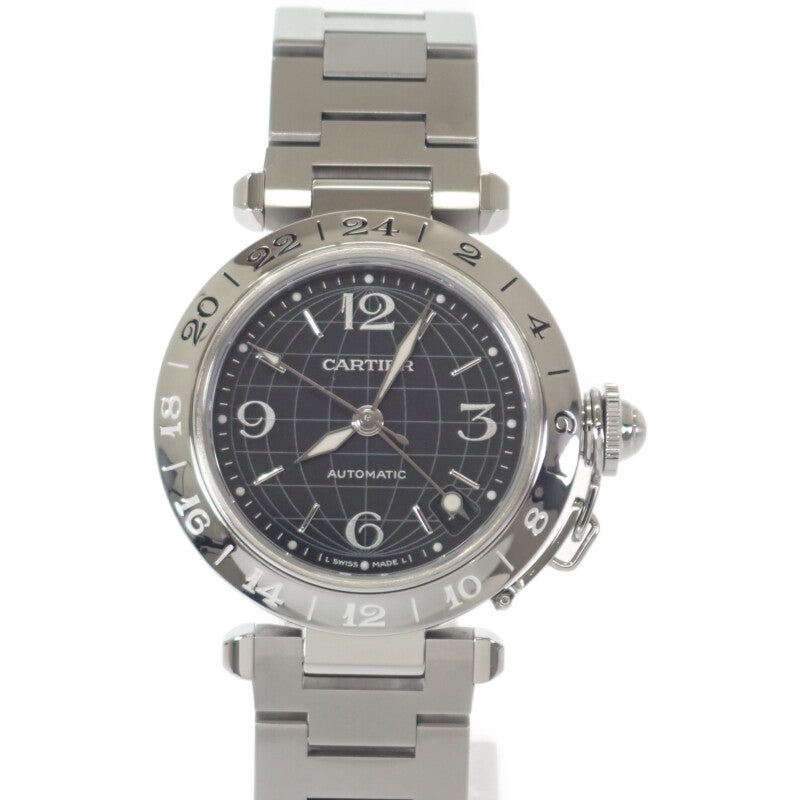 Cartier 自動巻き時計 ステンレススチール ブラック文字盤 ユニセックス