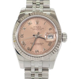 【中古】ロレックス ROLEX デイトジャスト 179174 腕時計 K18ホワイトゴールド ステンレススチール ピンク シルバー 自動巻き ピンク文字盤 レディース【Aランク】