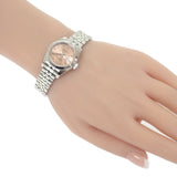【中古】ロレックス ROLEX デイトジャスト 179174 腕時計 K18ホワイトゴールド ステンレススチール ピンク シルバー 自動巻き ピンク文字盤 レディース【Aランク】