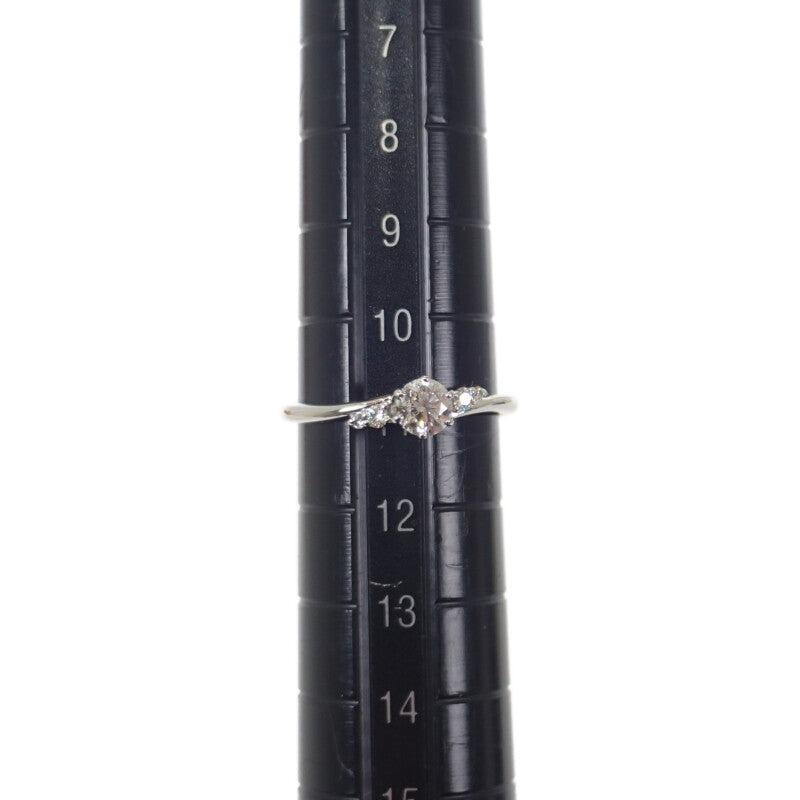 Pt900 設計珠寶 11號 戒指 Pt900鉑金 鑽石 女士【中古品】【A級】