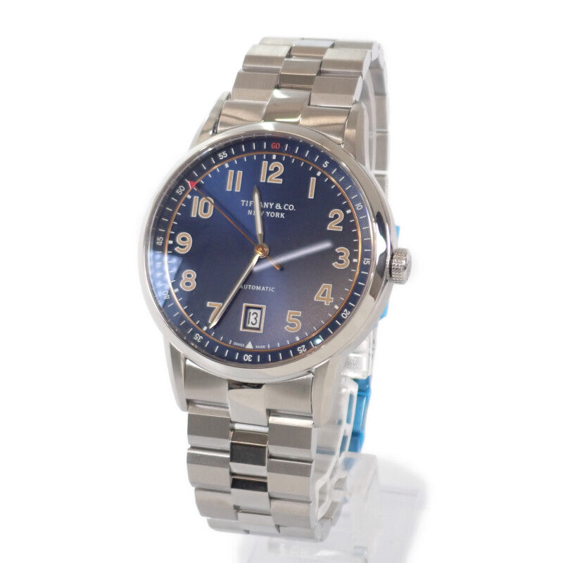 ティファニー TIFFANY&Co. CT60 3ハンド 34668299 腕時計 ステンレススチール 自動巻き ブルー文字盤 メンズ【中古】【Aランク】