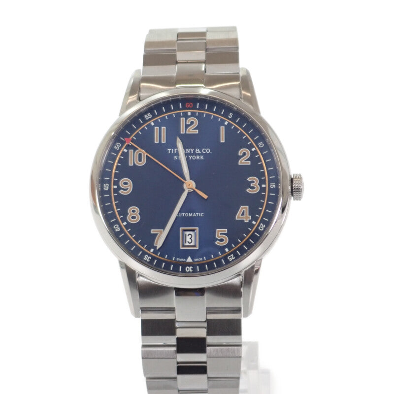 ティファニー TIFFANY&Co. CT60 3ハンド 34668299 腕時計 ステンレススチール 自動巻き ブルー文字盤 メンズ【中古】【Aランク】