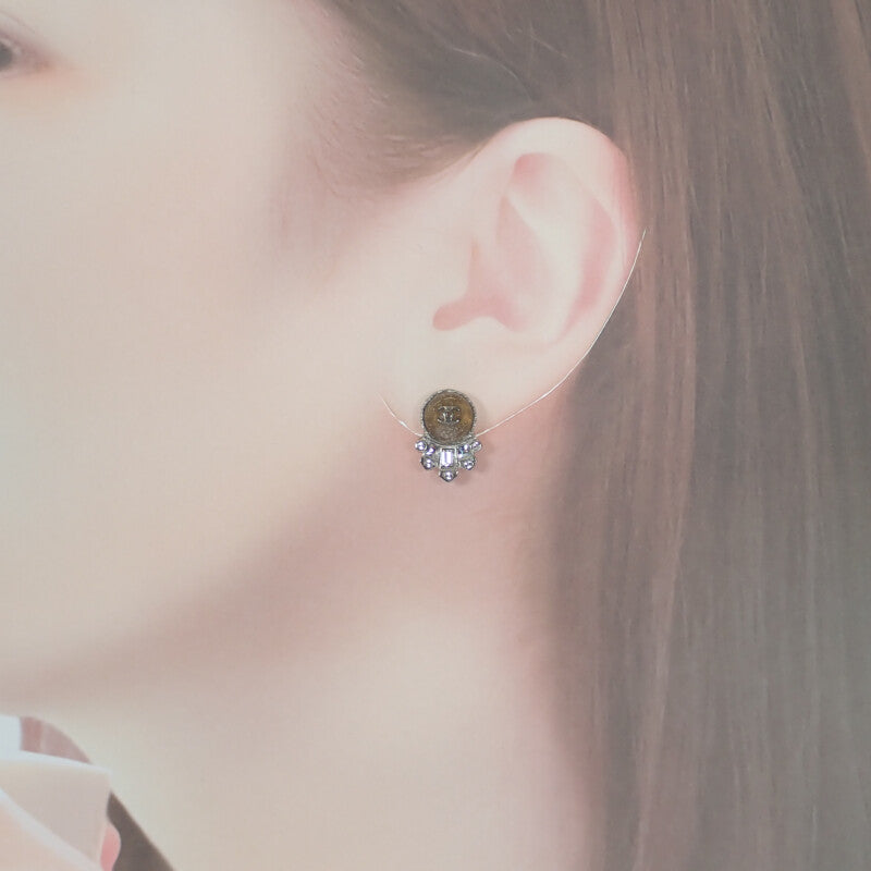 香奈兒 CHANEL COCO Mark 耳環 金屬 銀色 女士【二手】【AB級品】