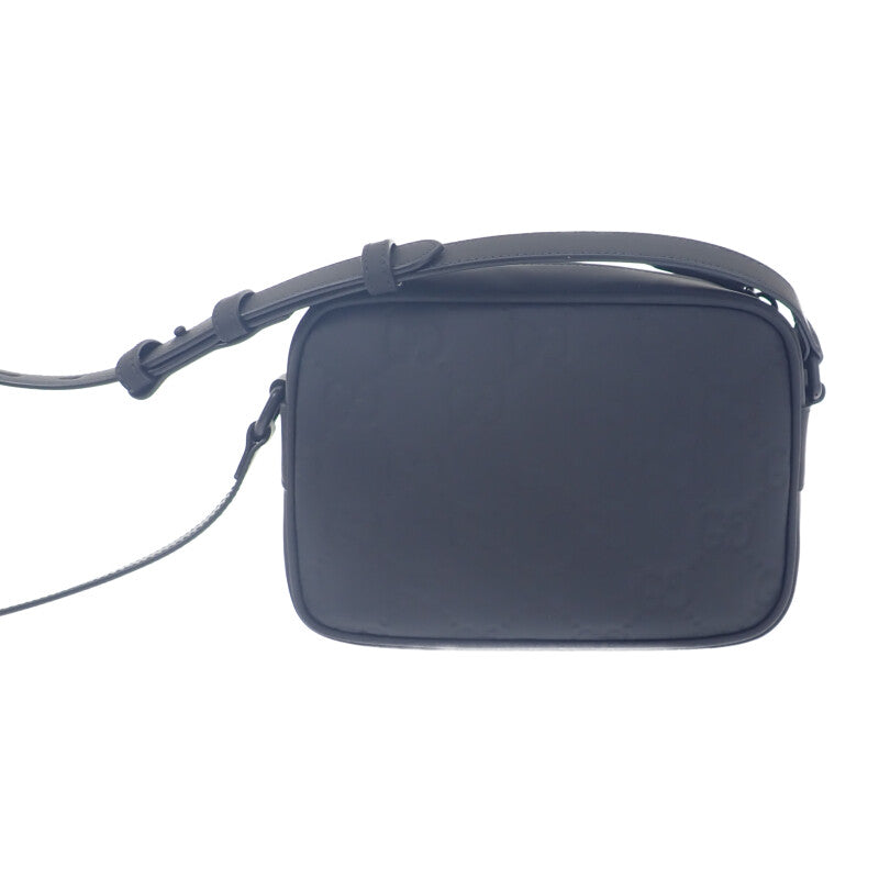 グッチ GUCCI GG ラバーエフェクト ミニ 771321AAC0G1000 ショルダーバッグ ラバーエフェクトレザー ブラック メンズ【中古】【Aランク】