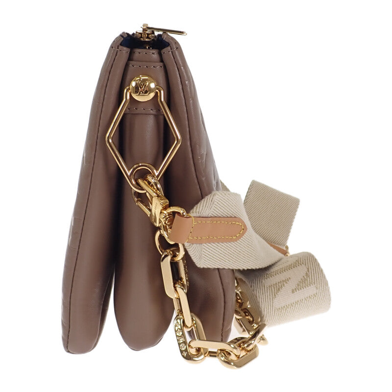 ルイヴィトン LOUIS VUITTON クッサンPM M21263 2WAYバッグ ショルダーバッグ ラムスキン トープ ゴールド金具 レディース【中古】【Aランク】