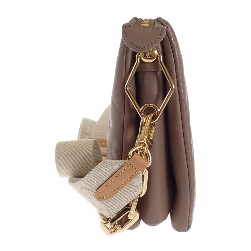 ルイヴィトン LOUIS VUITTON クッサンPM M21263 2WAYバッグ ショルダーバッグ ラムスキン トープ ゴールド金具 レディース【中古】【Aランク】