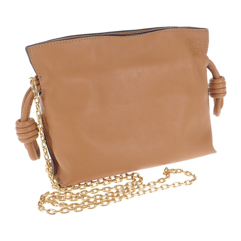 ロエベ LOEWE フラメンコクラッチ ナノ A411FC6X01 2WAYバッグ ショルダーバッグ カーフ ウォームデザート レディース【中古】【Aランク】