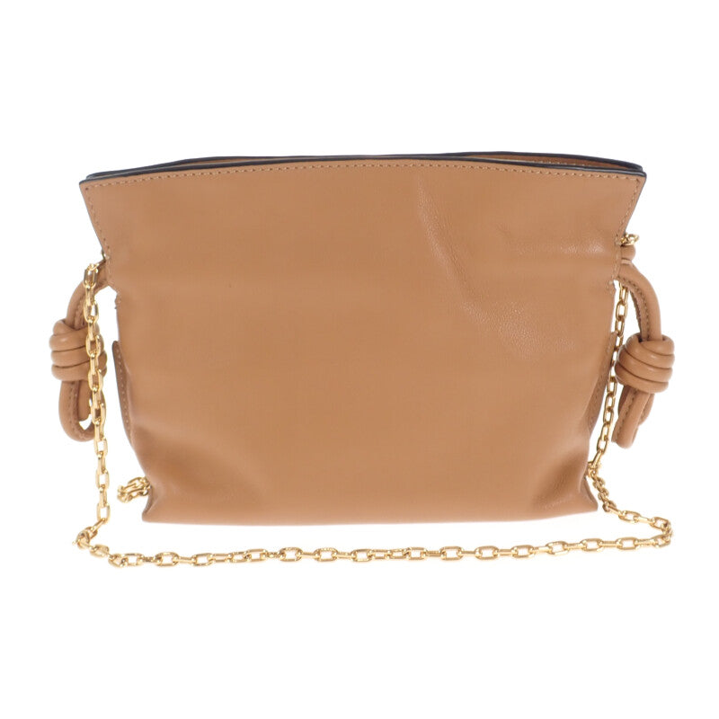 LOEWE 羅威 Flamenco Clutch Nano A411FC6X01 兩用手拿包 肩背包 小牛皮 暖沙色 女士【二手】【A級品】