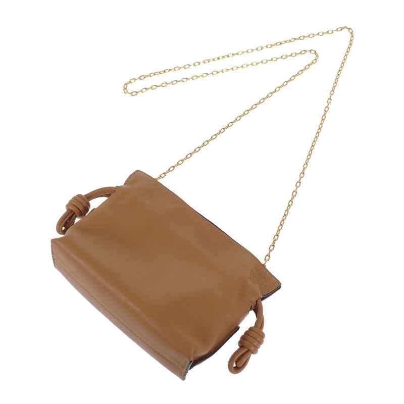 ロエベ LOEWE フラメンコクラッチ ナノ A411FC6X01 2WAYバッグ ショルダーバッグ カーフ ウォームデザート レディース【中古】【Aランク】
