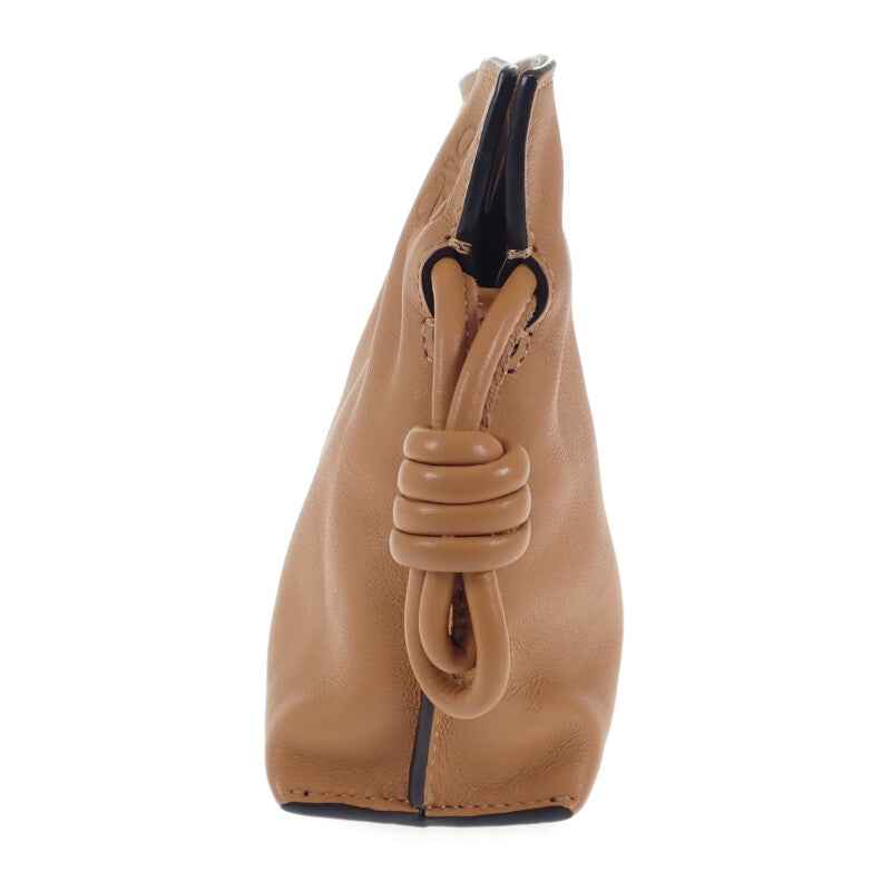 ロエベ LOEWE フラメンコクラッチ ナノ A411FC6X01 2WAYバッグ ショルダーバッグ カーフ ウォームデザート レディース【中古】【Aランク】