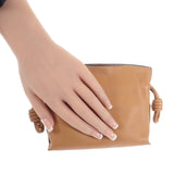 ロエベ LOEWE フラメンコクラッチ ナノ A411FC6X01 2WAYバッグ ショルダーバッグ カーフ ウォームデザート レディース【中古】【Aランク】