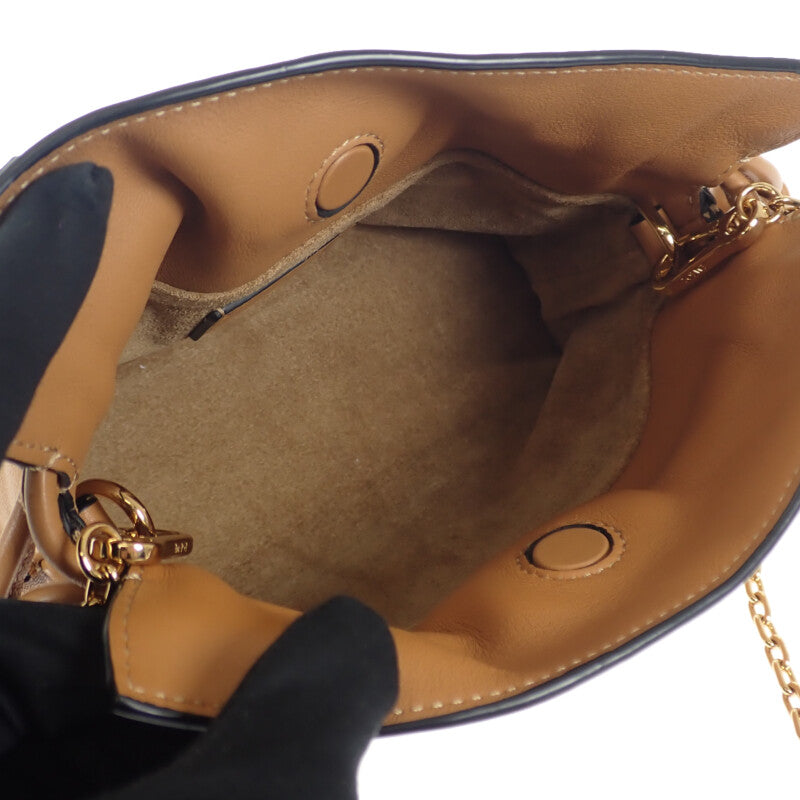 ロエベ LOEWE フラメンコクラッチ ナノ A411FC6X01 2WAYバッグ ショルダーバッグ カーフ ウォームデザート レディース【中古】【Aランク】