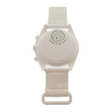 オメガ OMEGA スウォッチ SWATCH ミッショントゥザムーンフェイズ スヌーピー SO33W700 腕時計 セラミック ナイロン クオーツ ホワイト文字盤 メンズ【中古】【Sランク】