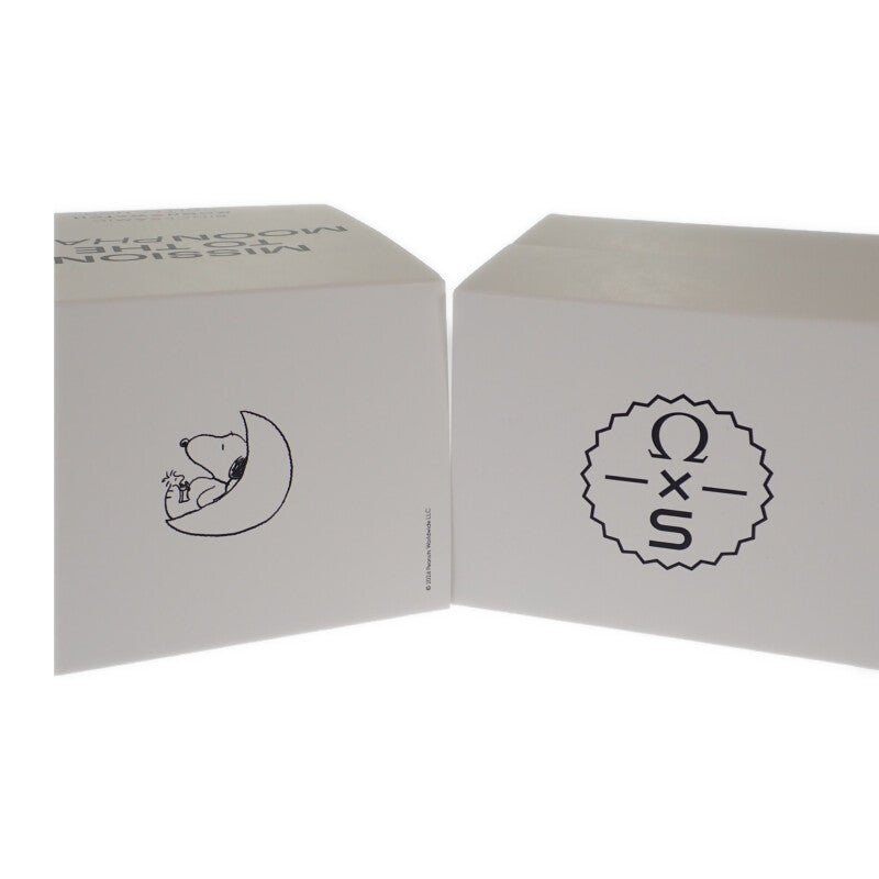 オメガ OMEGA スウォッチ SWATCH ミッショントゥザムーンフェイズ スヌーピー SO33W700 腕時計 セラミック ナイロン クオーツ ホワイト文字盤 メンズ【中古】【Sランク】