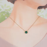 ヴァンクリーフ&アーペル Van Cleef & Arpels ペルレ クルール ペンダント VCARP4DM00 ネックレス K18イエローゴールド マラカイト レディース【中古】【Aランク】