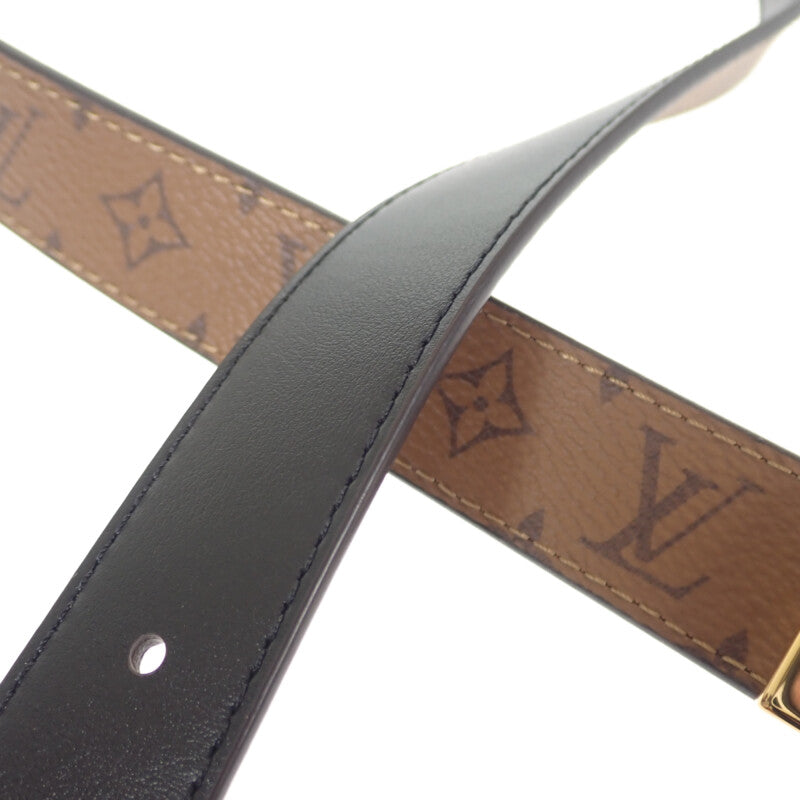 ルイヴィトン LOUIS VUITTON ドーフィーヌ25MM リバーシブル 85 M0203V モノグラム ベルト レザー ブラウン ブラック ゴールド金具 レディース【中古】【Aランク】