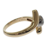 ミキモト MIKIMOTO ハート モチーフ 指輪 11号 リング K18イエローゴールド Pt950プラチナ ダイヤモンド レディース【中古】【Aランク】