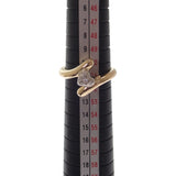 ミキモト MIKIMOTO ハート モチーフ 指輪 11号 リング K18イエローゴールド Pt950プラチナ ダイヤモンド レディース【中古】【Aランク】