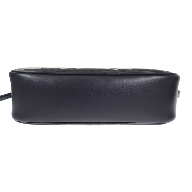 グッチ GUCCI GGマーモント スモール 447632_DTDHV_1000 ショルダーバッグ レザー ブラック レディース【中古】【Aランク】