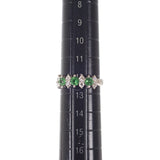 【中古】 デザインジュエリー リング Pt900プラチナ 12号 ツァボライト ダイヤモンド レディース【Aランク】