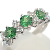 【中古】 デザインジュエリー リング Pt900プラチナ 12号 ツァボライト ダイヤモンド レディース【Aランク】