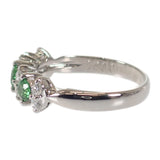 【中古】 デザインジュエリー リング Pt900プラチナ 12号 ツァボライト ダイヤモンド レディース【Aランク】