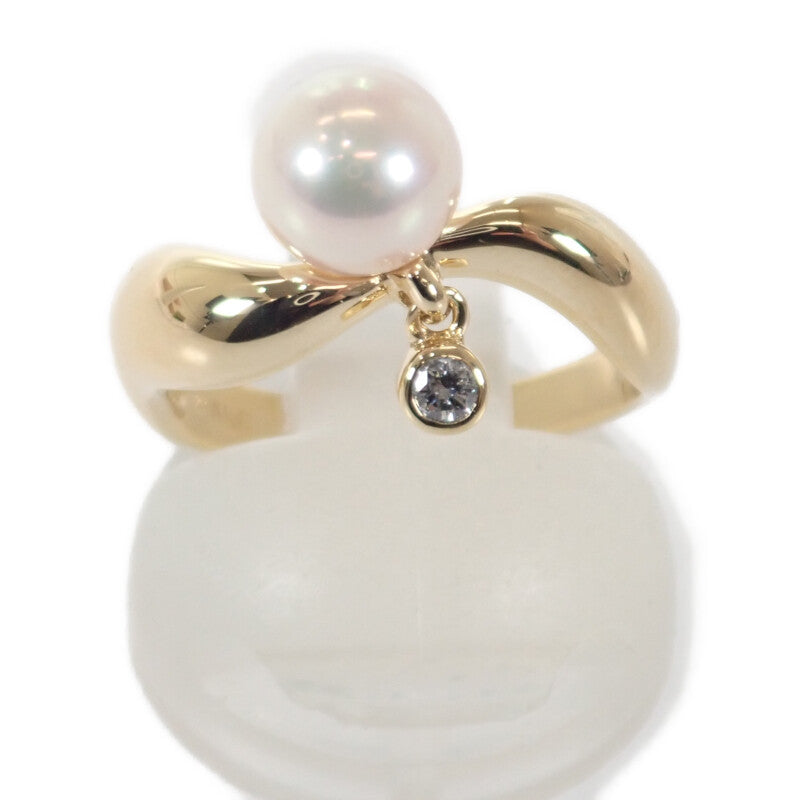 ミキモト MIKIMOTO アコヤ真珠 11号 リング K18イエローゴールド ダイヤモンド パール レディース【中古】【Aランク】