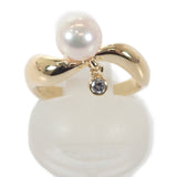ミキモト MIKIMOTO アコヤ真珠 11号 リング K18イエローゴールド ダイヤモンド パール レディース【中古】【Aランク】