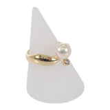 ミキモト MIKIMOTO アコヤ真珠 11号 リング K18イエローゴールド ダイヤモンド パール レディース【中古】【Aランク】