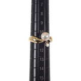 ミキモト MIKIMOTO アコヤ真珠 11号 リング K18イエローゴールド ダイヤモンド パール レディース【中古】【Aランク】