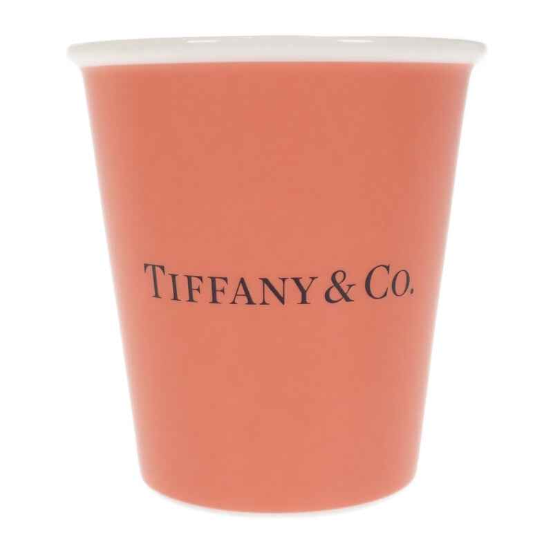 ティファニー TIFFANY&Co. コーヒーカップ 4個セット ペーパーカップ テーブルウェア 73242088 グラス 陶磁器 オレンジ レディース【中古】【Sランク】