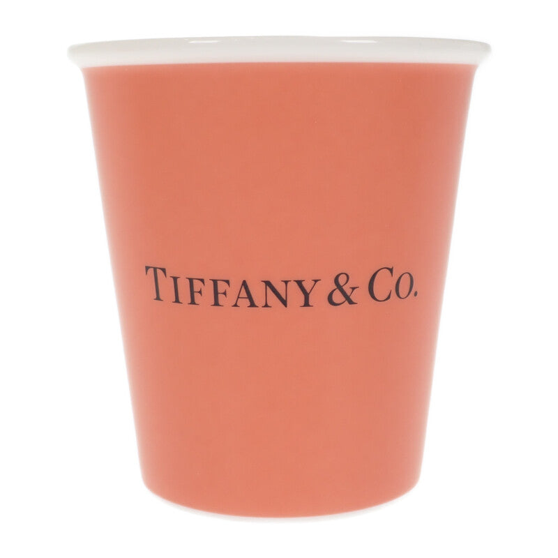 蒂芙尼 TIFFANY&Co. 咖啡杯 4件組 紙杯 餐具 73242088 玻璃 陶瓷 橘色 女士【中古】【S級】
