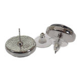 シャネル CHANEL デニム ココマーク サークル D24B刻印 ABE356B18079NTZ10 ピアス メタル シルバー ブルー レディース【中古】【Aランク】