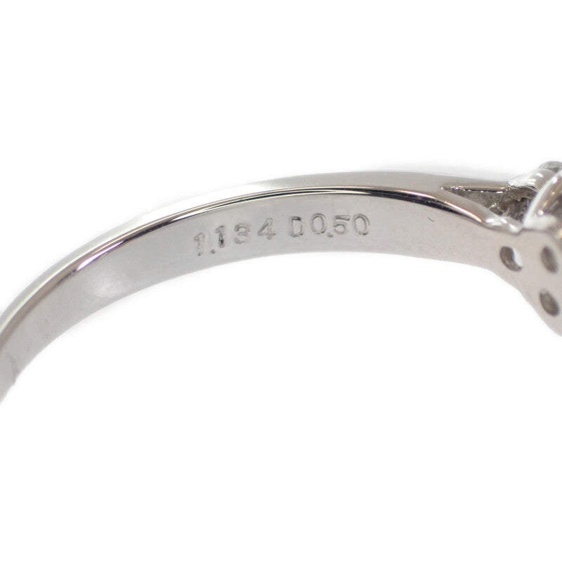 デザインジュエリー エメラルドカット 指輪 12号 リング Pt900プラチナ ダイヤモンド レディース【中古】【Aランク】