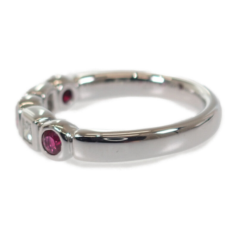 デザインジュエリー リング K18ホワイトゴールド ダイヤモンド ルビー 12号 レディース【中古】【Aランク】