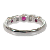 【中古】 デザインジュエリー リング K18ホワイトゴールド ダイヤモンド ルビー 12号 レディース【Aランク】