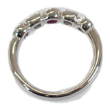 【中古】 デザインジュエリー リング K18ホワイトゴールド ダイヤモンド ルビー 12号 レディース【Aランク】