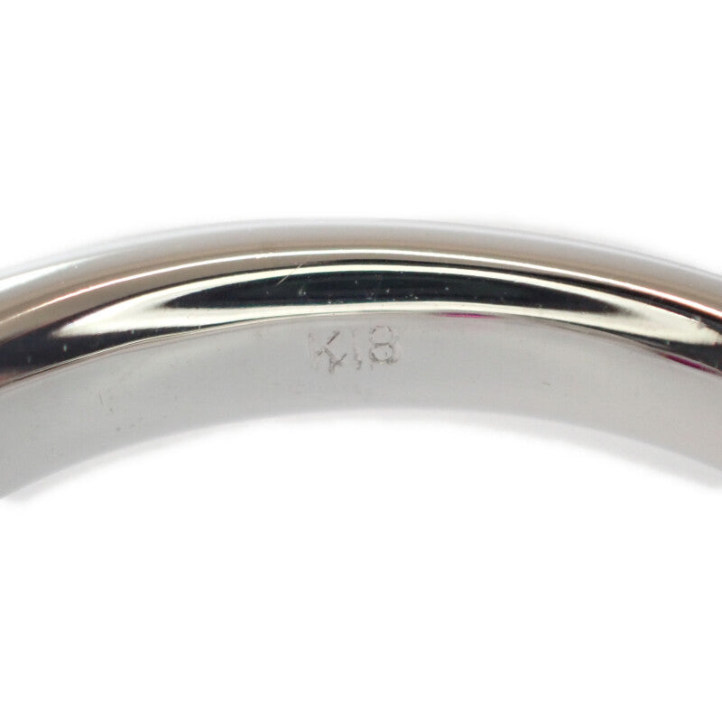 【中古】 デザインジュエリー リング K18ホワイトゴールド ダイヤモンド ルビー 12号 レディース【Aランク】