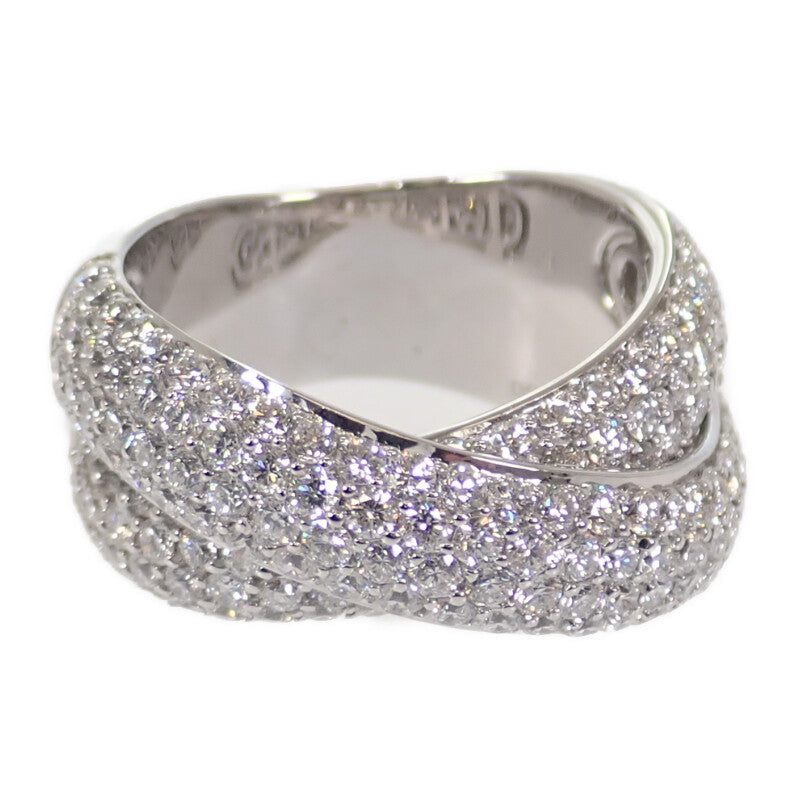 デザイン ジュエリー パヴェ 14号 リング K18ホワイトゴールド ダイヤモンド レディース【中古】【Aランク】